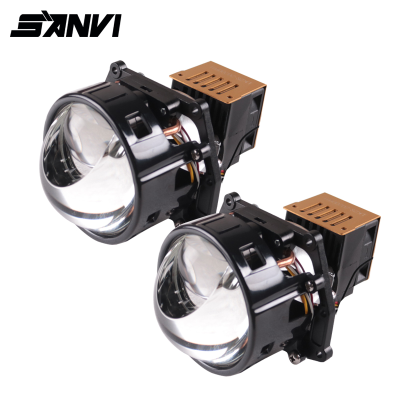 SANVI 2 шт. 3 дюйма 62 Вт 5500k Авто Bi LED и лазерный проектор линзы фары LK2S светодиодные линзы для автомобиля Аксессуары для освещения автомобиля