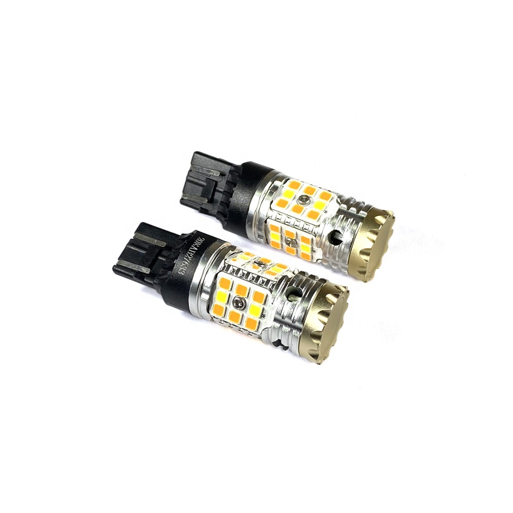 Автомобильная светодиодная лампа W21/5W switchback LED 7443, поворотная лампа, сигнальная лампа