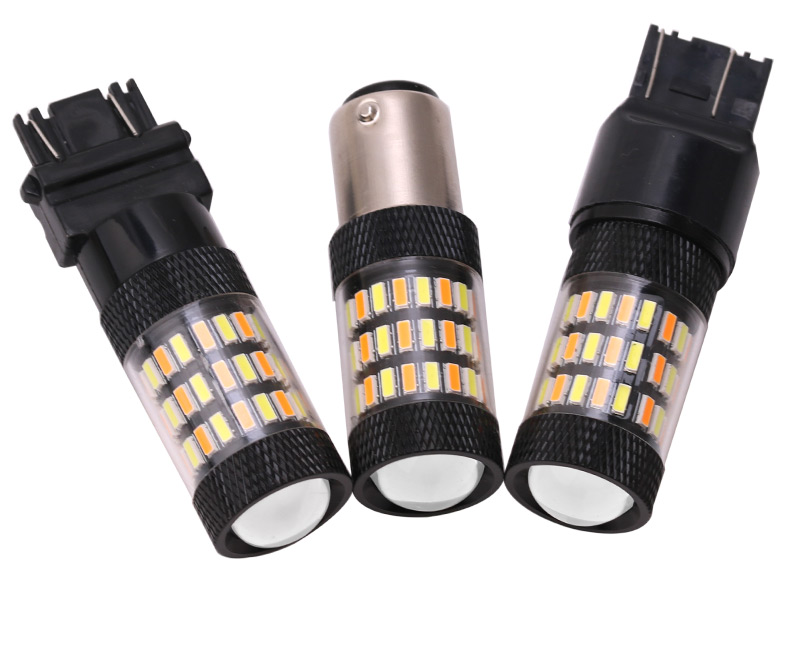 Янтарно-Белый Переключатель 1156 BA15S 3030 LED 60SMD автомобильная лампа поворота