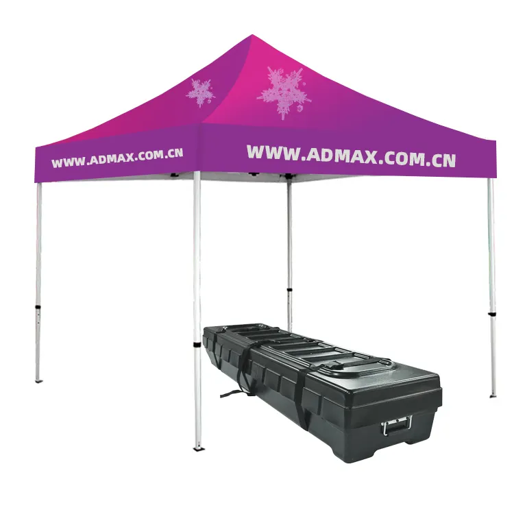 ADMAX Steel 10*10ft Custom Outdoor Promotional Aluminum Canopy Tent for road show exhibition