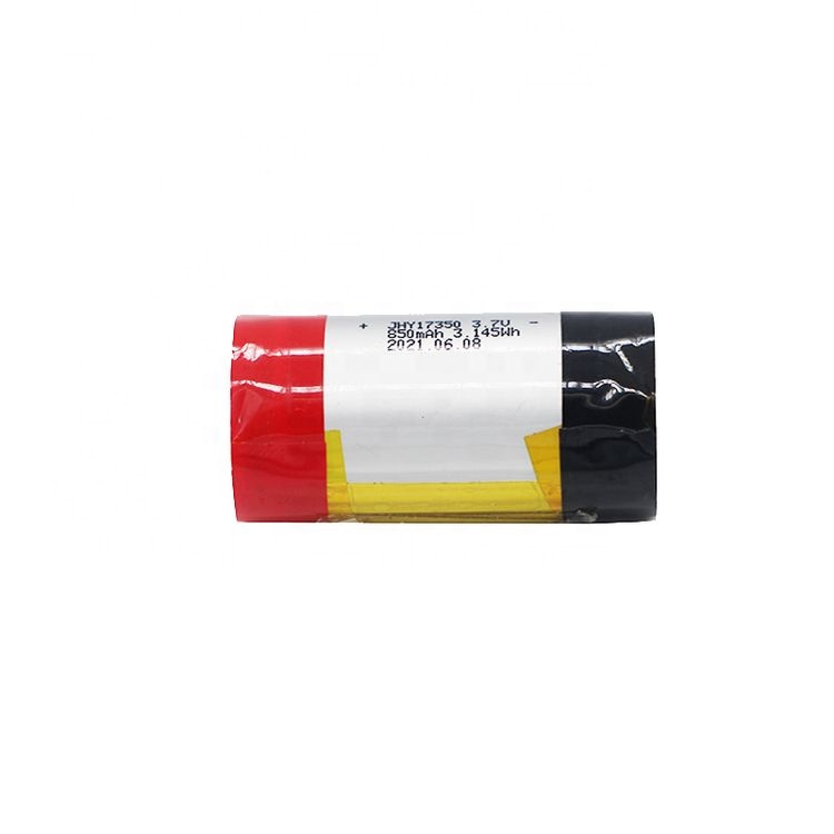 JHY cylindrical battery lipo 17350 3.7V 850mAh primary lithium polymer battery