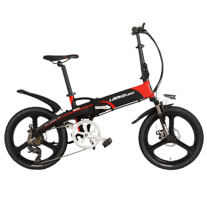 2021 hot LANKELEISI G660 500W 48V14.5AH lithium battery 20 inch electric bicycle / ebike 500w/ electric mountain bikes