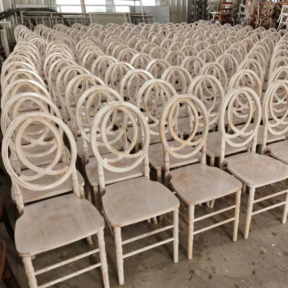 Китайский производитель, деревянный античный белый Феникс Chiavari, свадебный стул для столовой