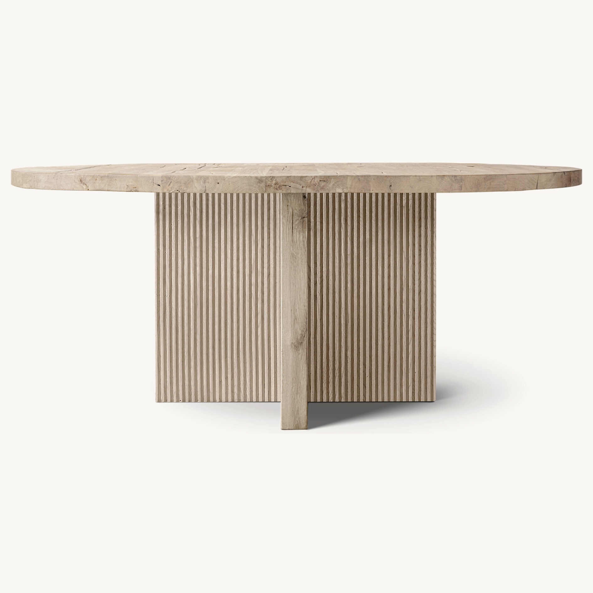 Modern Luxury Oak Round Wood Dining Table in Classic Vintage Style for Office Use