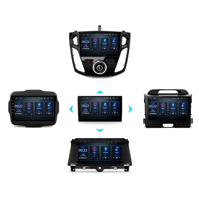 Фабрика 10 дюймов 1080P Full RCA Android 10 2 ГБ + 32 ГБ, Android автомобильный стерео и рамка Универсальный полиэкран поддержки BT 5,0