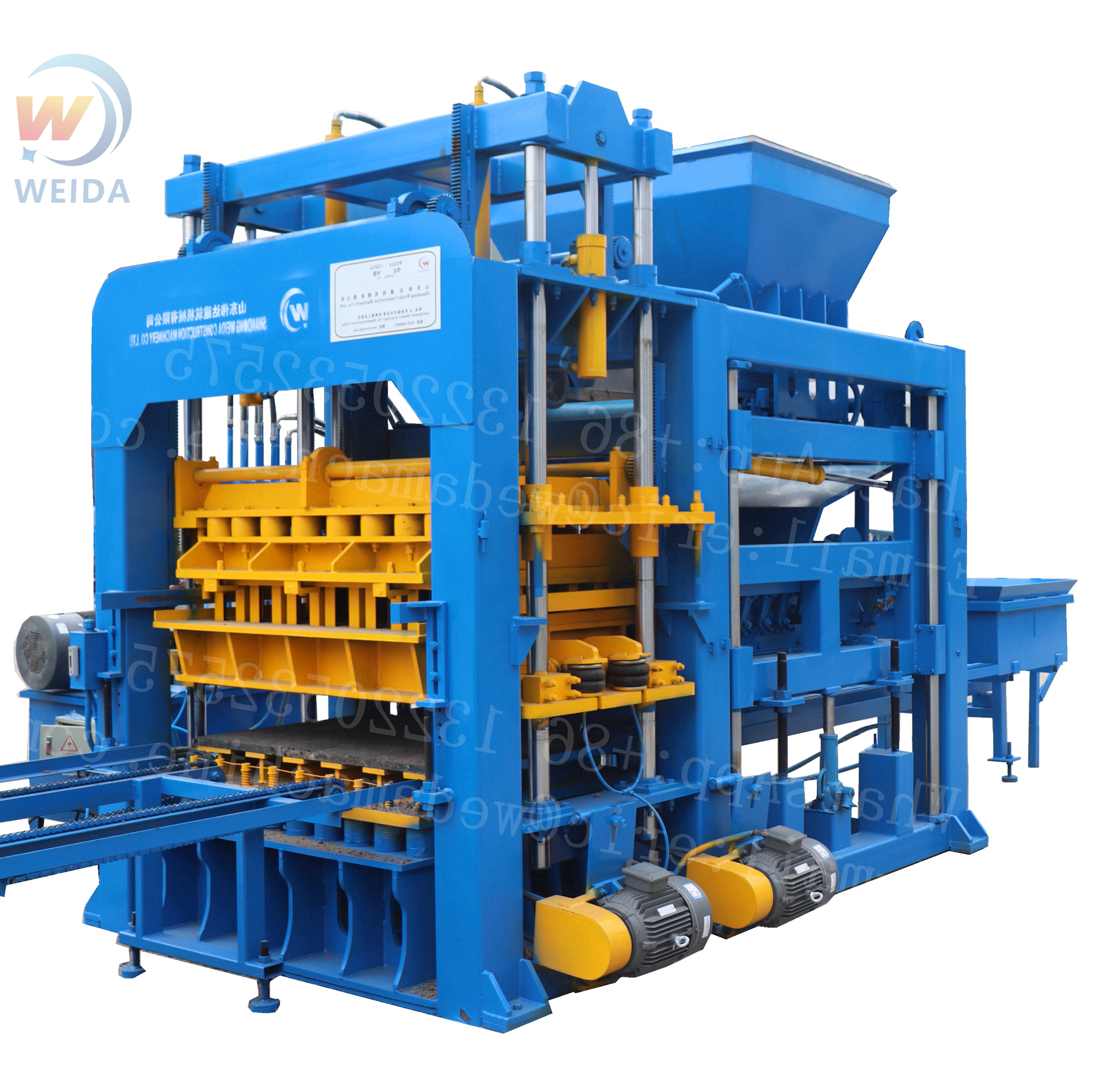 WEIDA QT12-15 interlocking paving solid hollow concrete cement block brick making maker machine machinery price in sri lanka