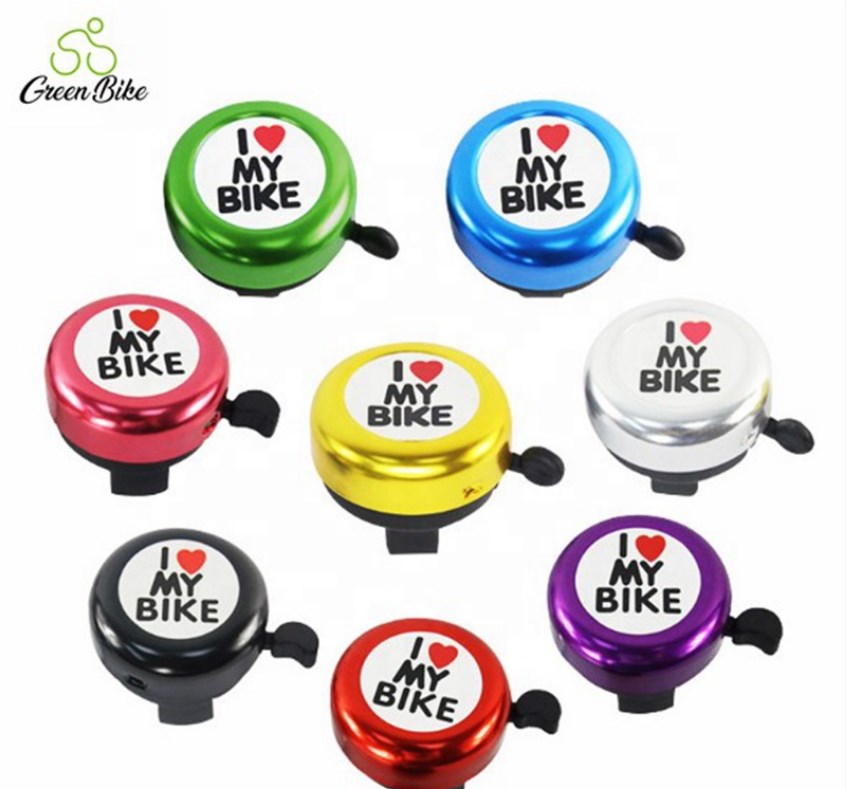 Variety of colors aluminum alloy cute heart shaped mountain waterproof bike bell