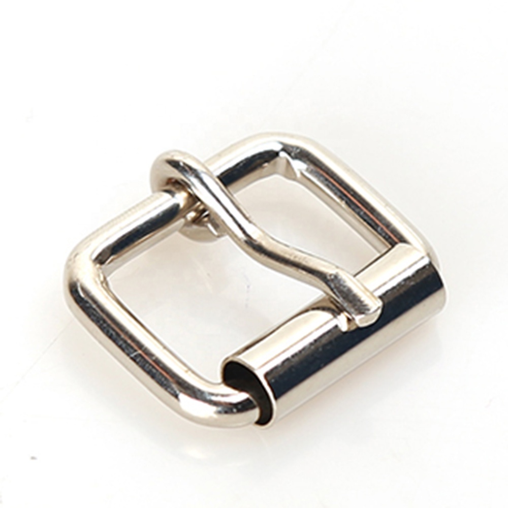 Nickle electroplated metal seat belt buckle with one roller pin