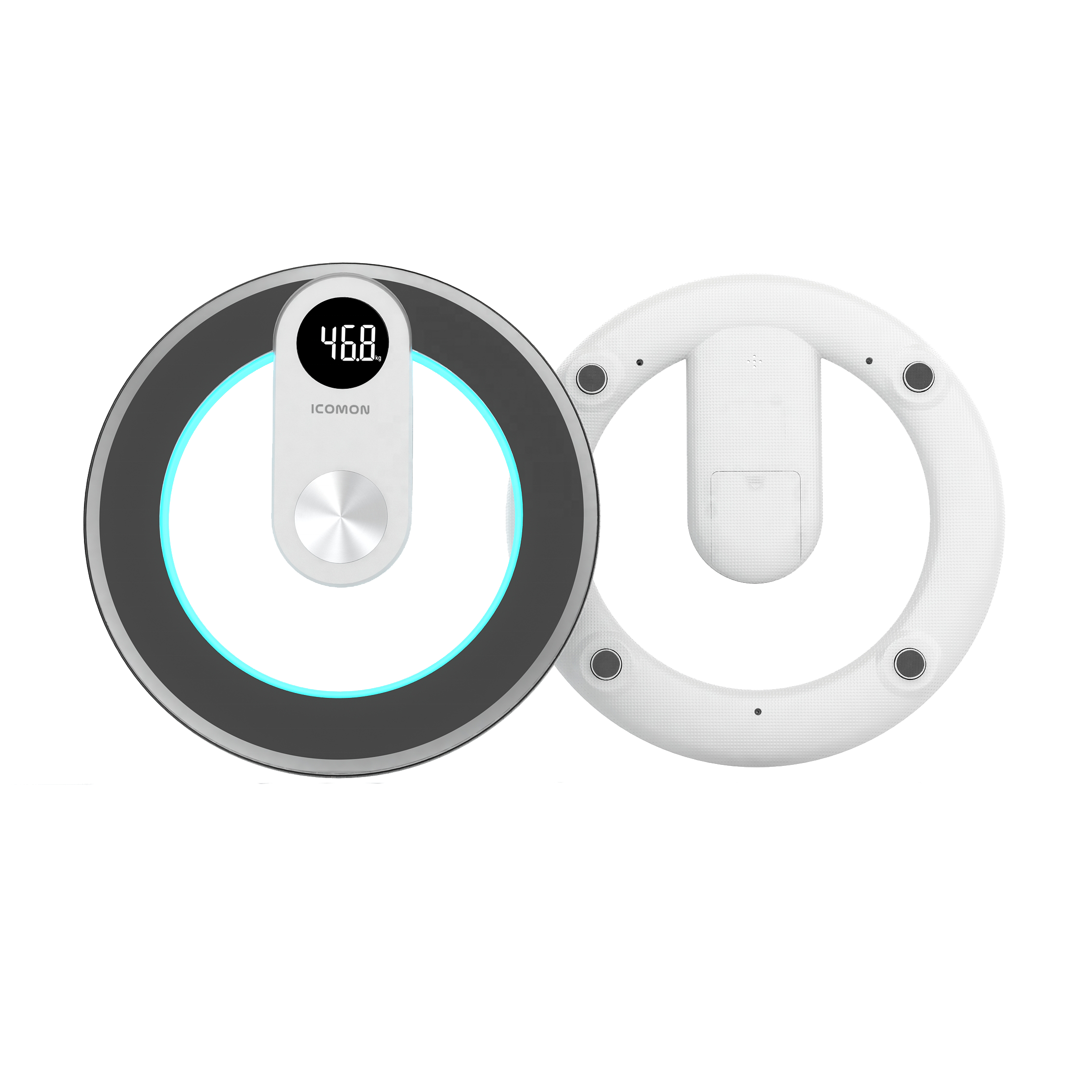 Новый тип круглые очки на платформе дизайн ЖК-дисплей очки весы для ванной комнаты