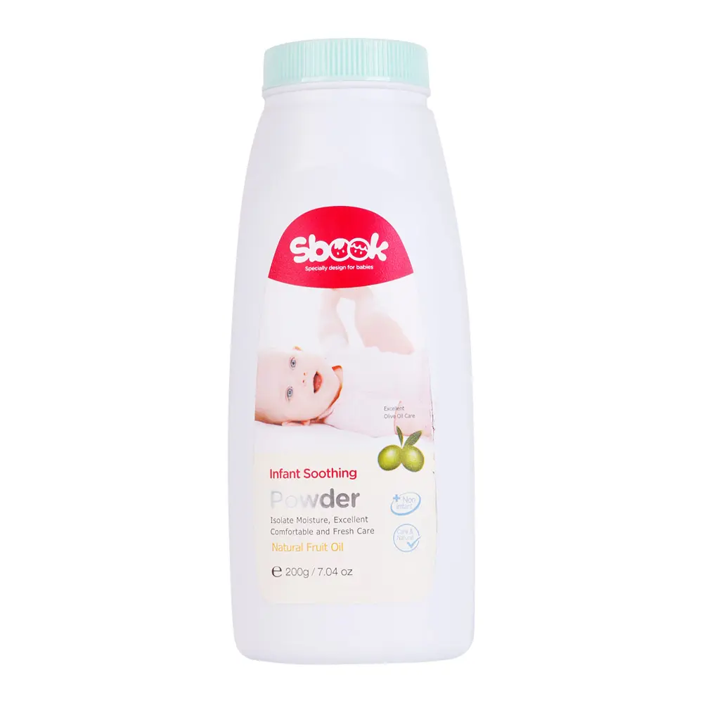 SBOOK baby powder OEM private label organic baby bath powder anti-itching keep dry