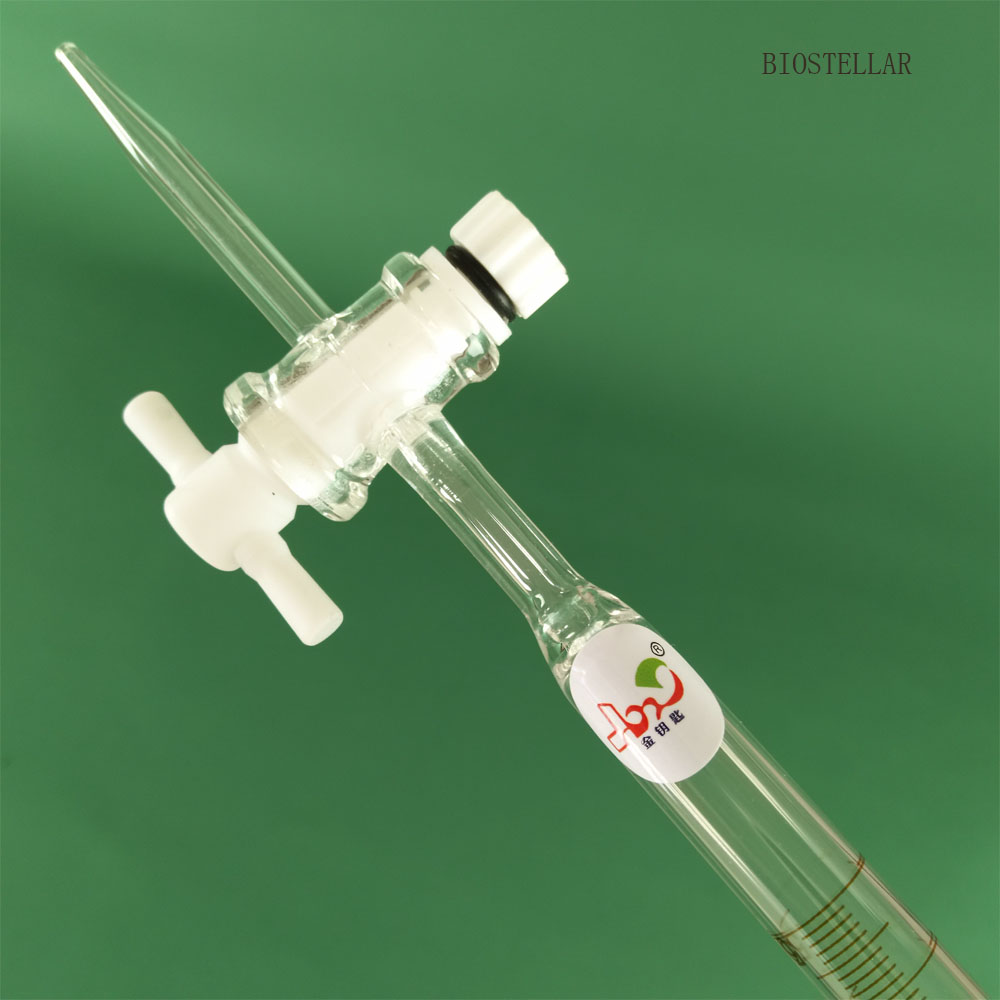 BIOSTELLAR Burette с ПТФЭ краном для школы/лаборатории/медицины