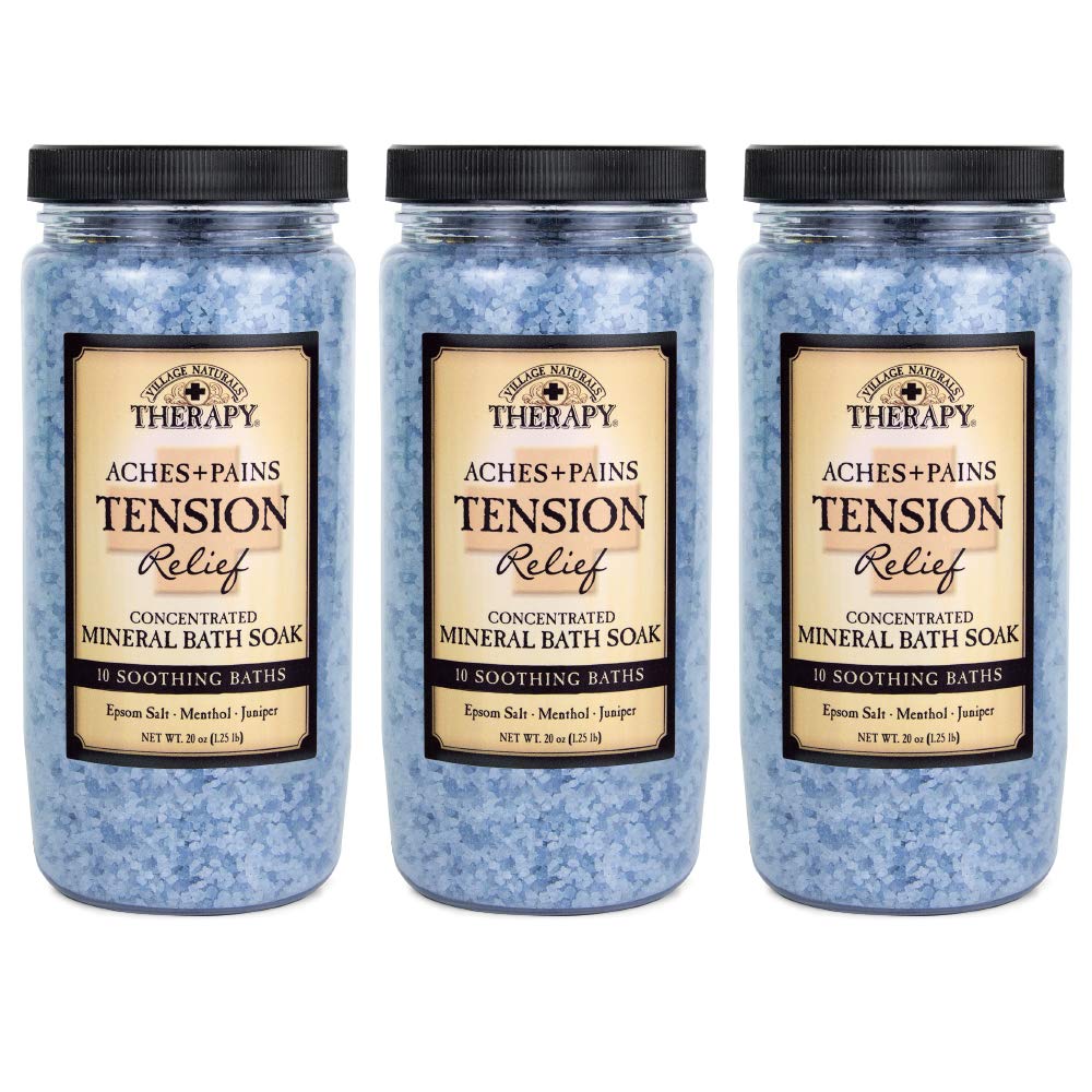 Wholesale Himalayan Crystal natural salt Village Naturals Therapy Mineral Bath Soak Aches & Pains Tension Relief, 20 Oz Pack