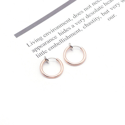 Hot Sale Trendy Color Invisible Painless Nose Ring Circle Spring Bone Clamp Nose Ring for Women