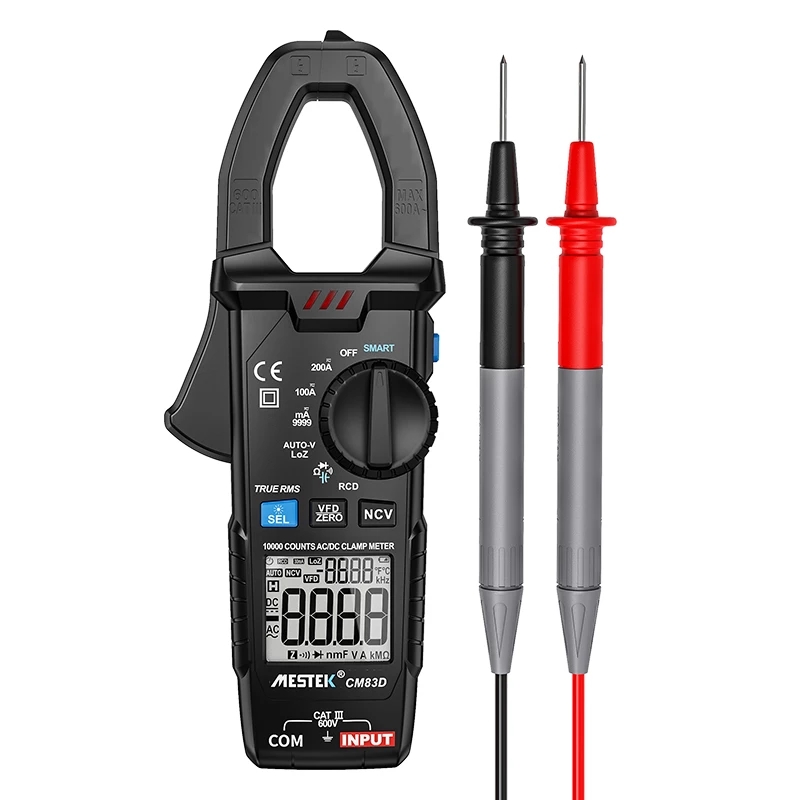 True RMS Digital Clamp Meter MESTEK CM83D DC AC Current Voltage Ampere NCV Ohm Tester Ammeter Multimeter Electrician Tool