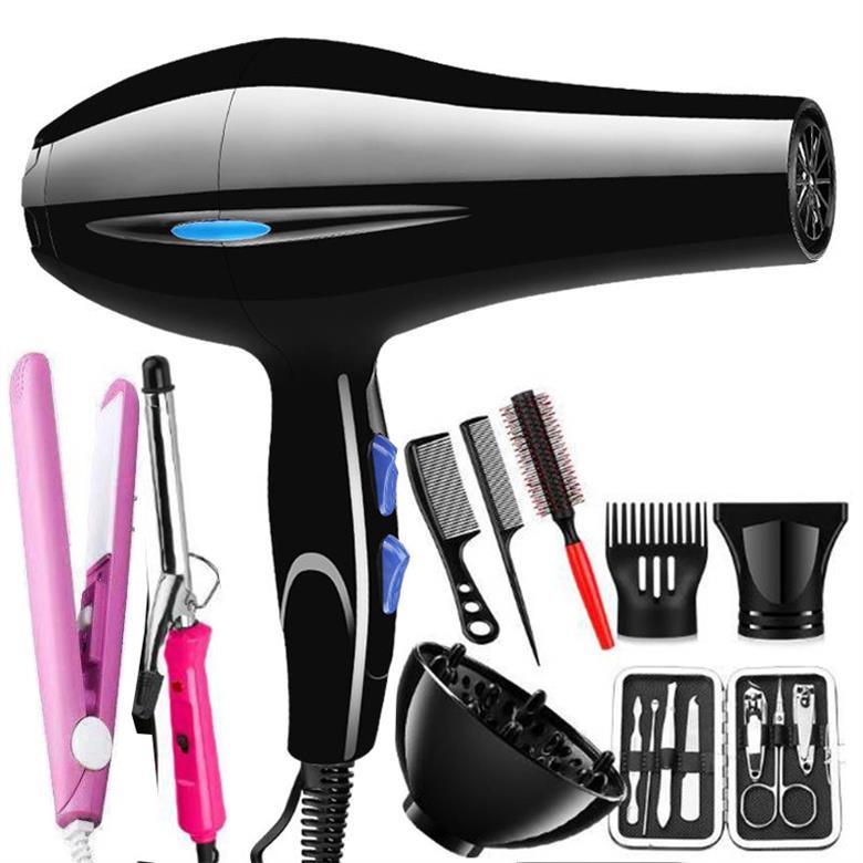 Logo custom Salon Professional, Big Power Electric Hair Dryer Strong Wind Hand Blower Dryer With Accessories/