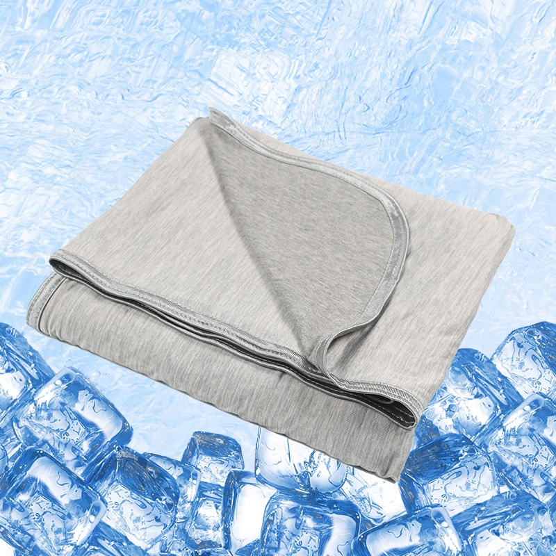 New Product Cool-To-Touch Ice Cool Nylon Throw Body Cooling Blanket For Summer