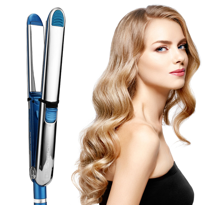 Lanumi 2 дюймов плоский железный nano titanium широкая пластина 480 градусов Утюги planchas de cabello выпрямители для волос Профессиональный