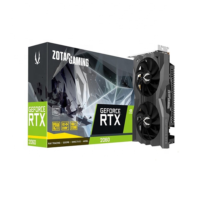 Лидер продаж, совершенно новый игровой ZOTAC GeForce RTX 2060, двойной вентилятор 12 Гб, герметичный пакет для игровой настольной видеокарты