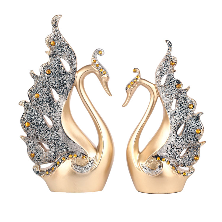 European Furniture Resin Craft Furnishing Pieces Love Lovers Swan Soft Decoration Creative Wedding Gift Tie The Knot