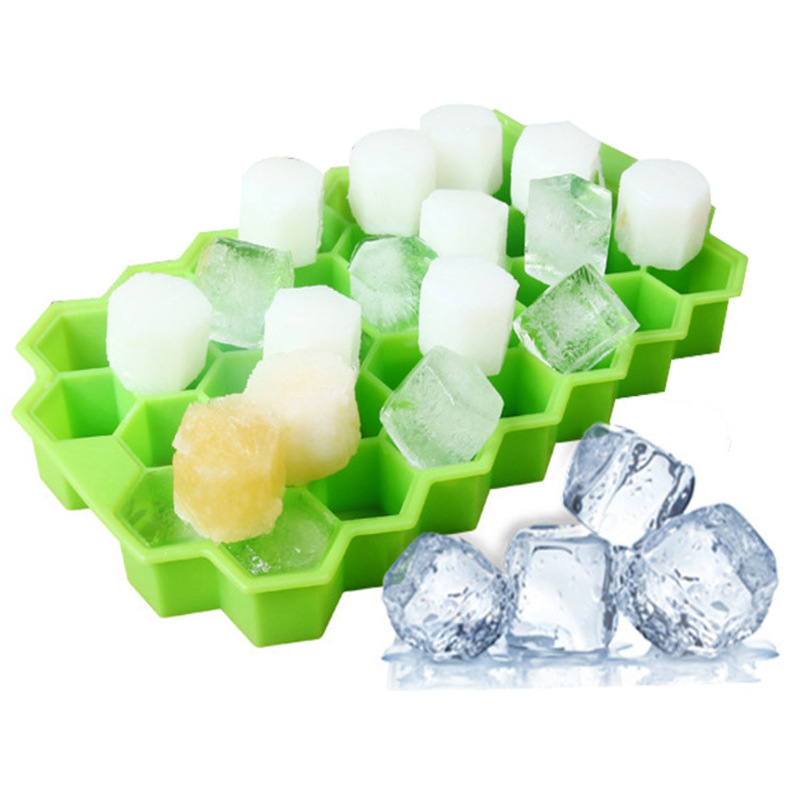 Spot 37 Hexagonal Silica Gel Ice Cube Food Grade With Cover Honeycomb Ice Cube Tray Ice Cube Mold