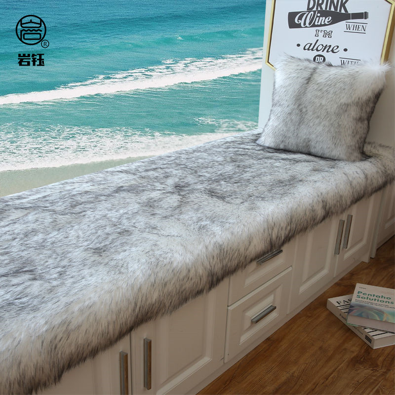 New style faux fur wool leather sofa carpet floor mat wool cushion bay window mat living room bedroom antiskid mat