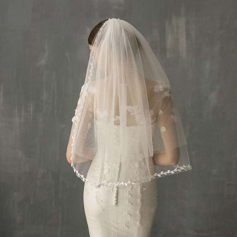 2021 Hot Sale Fashion 80*50cm Bride Veils With Pearl Wedding Veil Weddings Accessories Wedding Veil