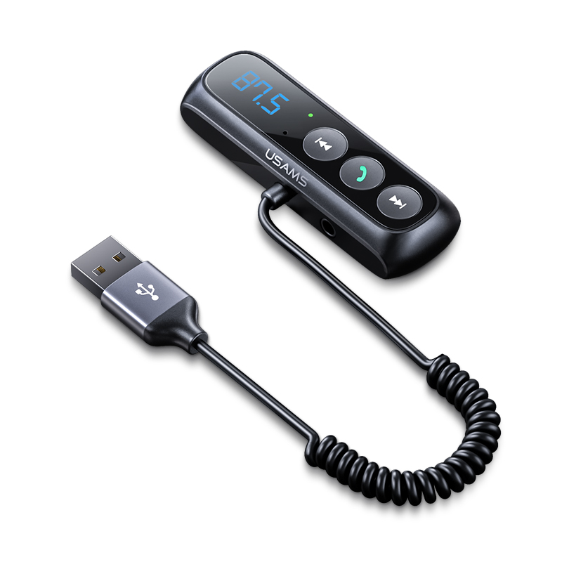 USAMS SJ504 Wireless Receiver BT5.0 USB 3.5mm Wireless Audio adapter for car