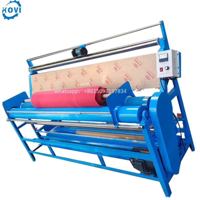 fabric roll measuring cutting machine fabric inspection and rolling machine