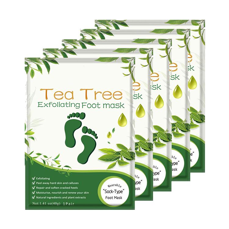 Custom Treatment Foot Mask Natural Moisturizing Exfoliating Lavender Foot Peeling Mask Tea Tree