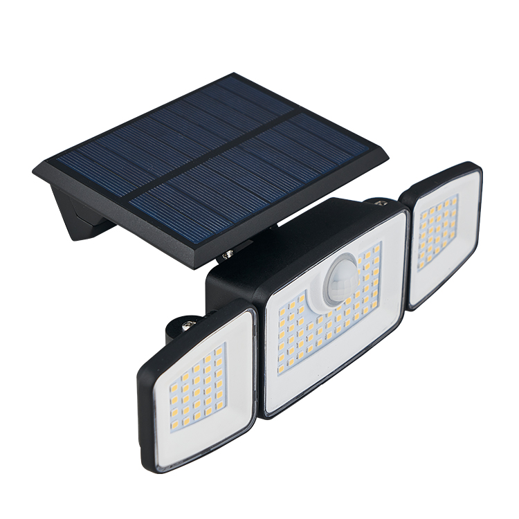 Home Garden Adjustable 24w Ip54 Wet Location Security lamp Battery Powered Solar Motion Sensor Led Pir Security Light
