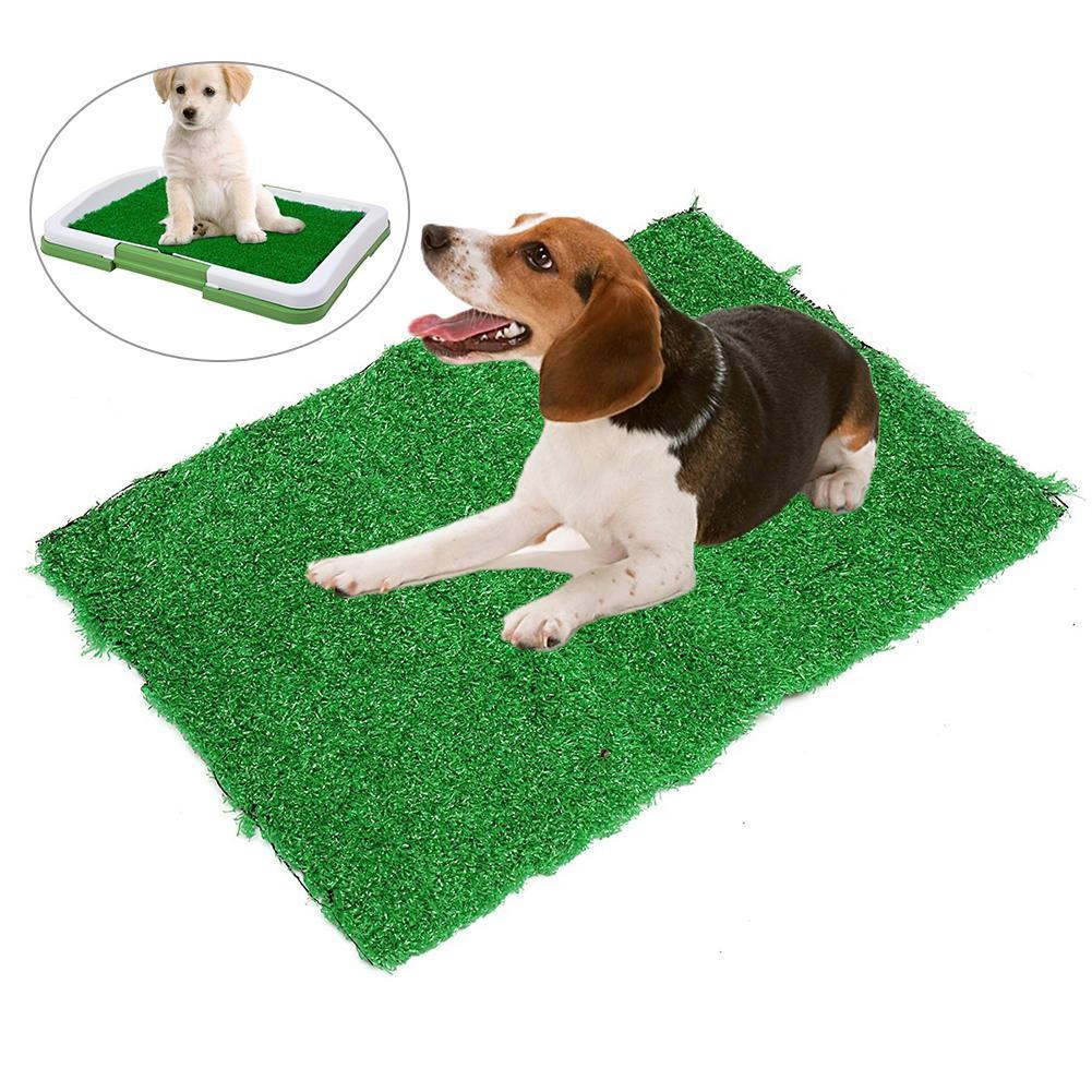 Dog Potty Training Pee Pad Mat Puppy Tray Grass Lawn For Indoor Supply Toilet Pet Simulation Training Potty