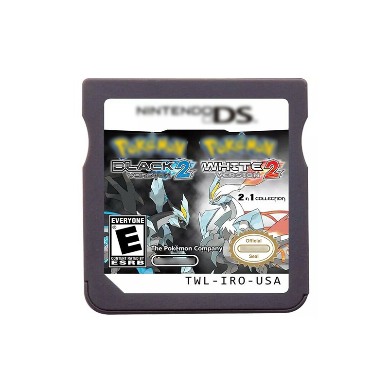 Черно-белый черный 2 Белый 2 в 1 картридж для игровых карт Pokemon NDS 2DS 3DS