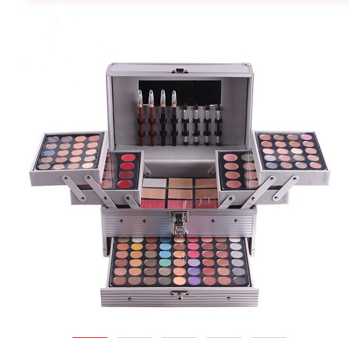 Cosmetic Case Aluminum Makeup Set Matte Shimmer Eye Shadow,concealer,lipgloss,blush Powder,eyebrow,lip Eye Liner Pen