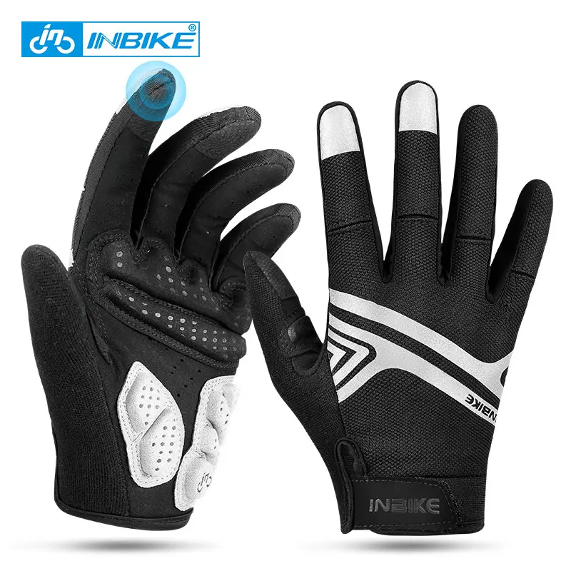 INBIKE Wholesale Full Finger Breathable Puppet Windproof Cycling Riding Bike Gloves