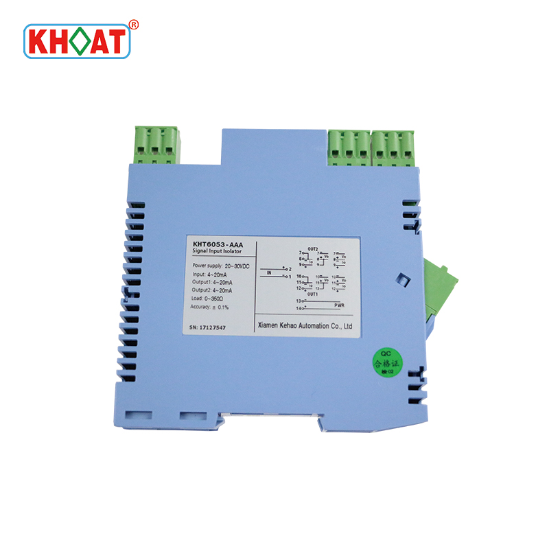 KHT6054-AAA Стандартный двойной 4-20ma аналоговый входной сигнал изолятор с 0.1% высокой точности