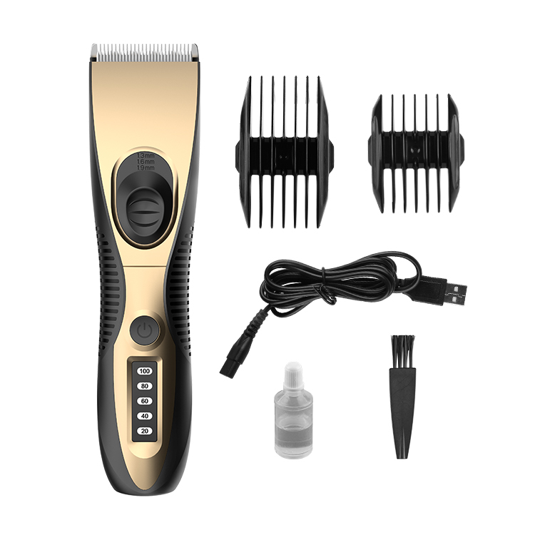 Five levels of battery display professional pet grooming set rechargeable cordless silent pet hair razor suitable for pets