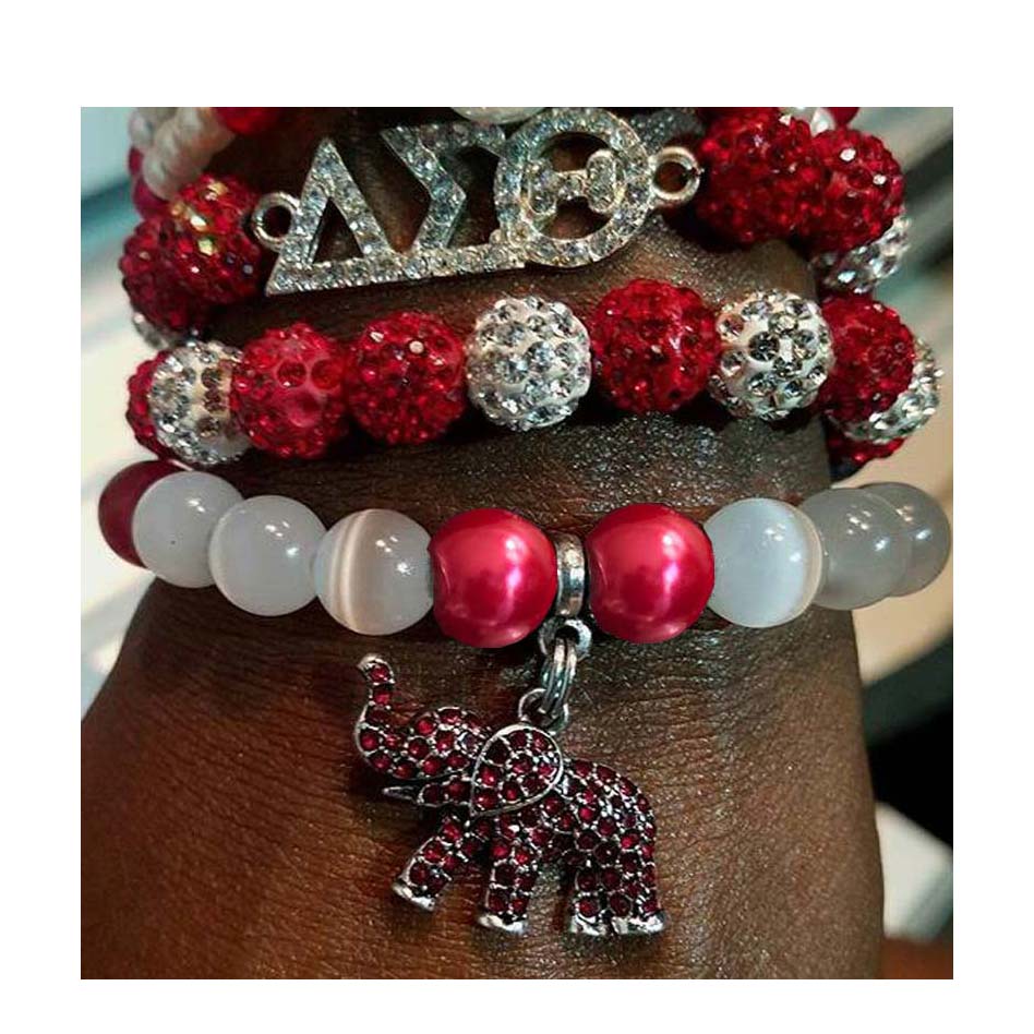 Слон для DST AEO DIY Шарм растягивающийся Delta Sigma Sorority braternity многослойный браслет ювелирные аксессуары