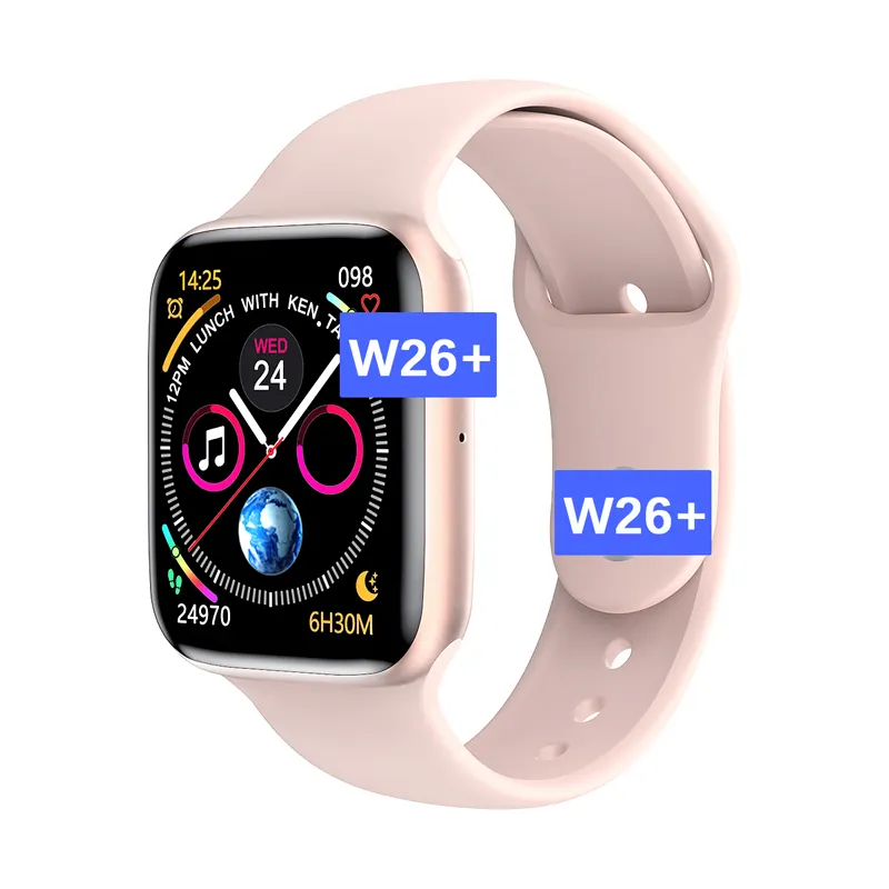 2021 Upgrade Fashion W26+ Smartwatch i iwo seri 6 waterproof Fitness Tracker w26plus sport bracelets w 26 pro plus Smart Watch