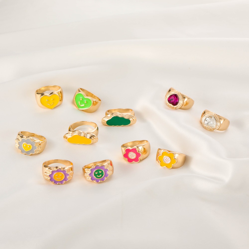 INS Hot Sale New Design Cheap Price Gold Rings Luxury Rings Jewelry Women