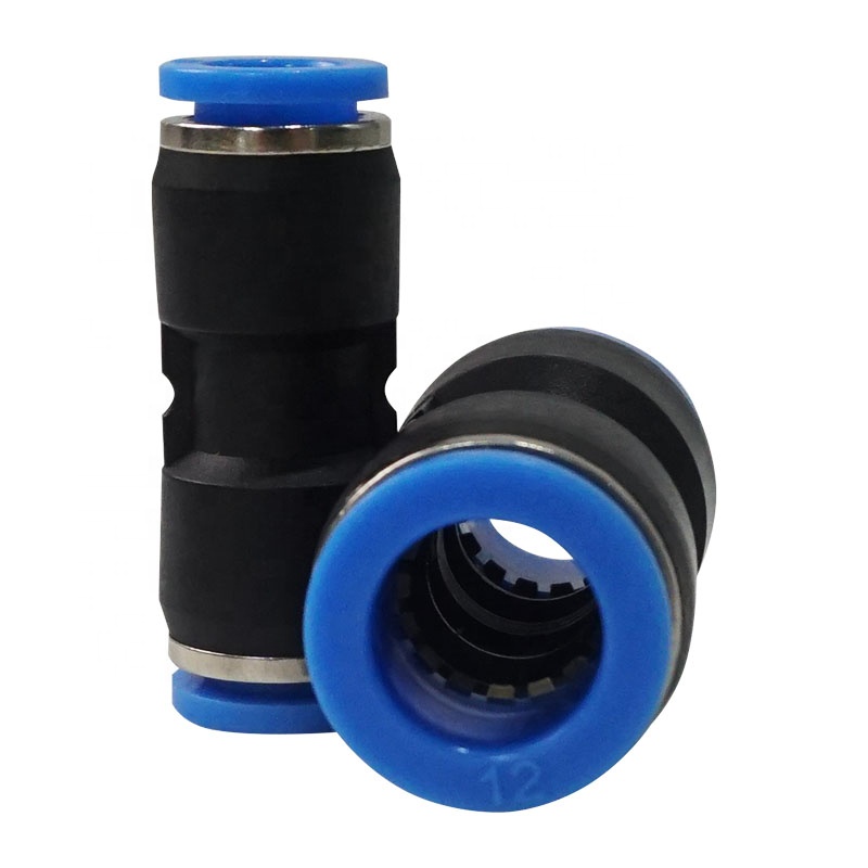 XMC Air Tube Pneumatic Fitting Straight Union Plastic Pipe Fitting Quick Connect Pneumatic Fitting for Push in PU Tube