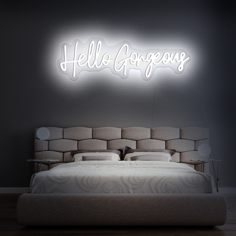 drop shipping led custom flexible personalized flexible oh baby hello gorgeous neon light sign neon