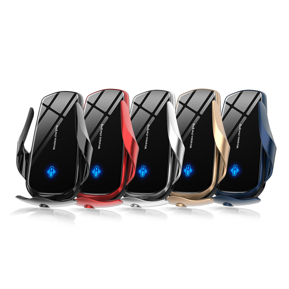Drop Shipping Amazon Top Seller Mutifunction 10W Fast Wireless Charge Mobile Phone Holder Bracket Universal Wireless Car Charger
