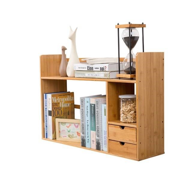 Amazon Hot Sale Bamboo Desk Organizer Storage Shelves Holder