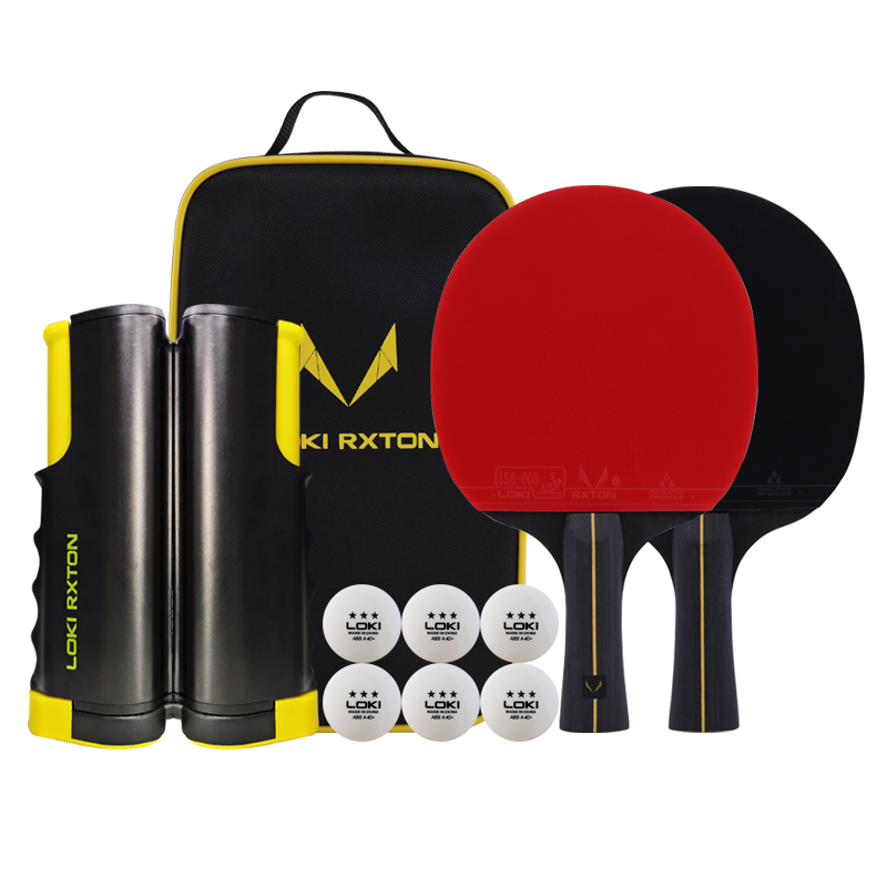 LOKI Hot selling best price good performance ITTF rubber approved 2 Player table tennis racket set