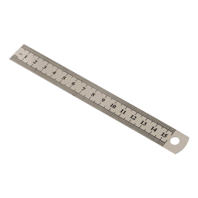 Office custom sliver school stainless steel ruler 15cm