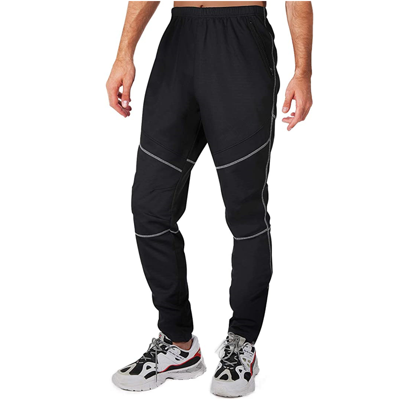 Mens Casual Outdoor Fleeced Windproof Sports Cycling Pants
