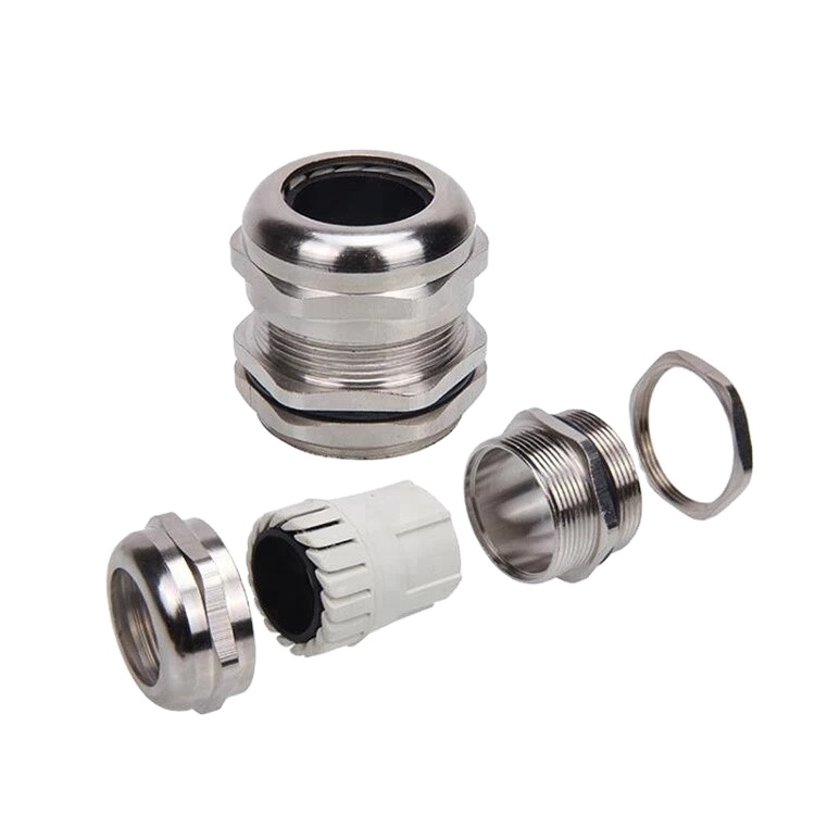 waterproof metal IP68 SATIN NICKEL explosion proof M series M30 brass cable glands