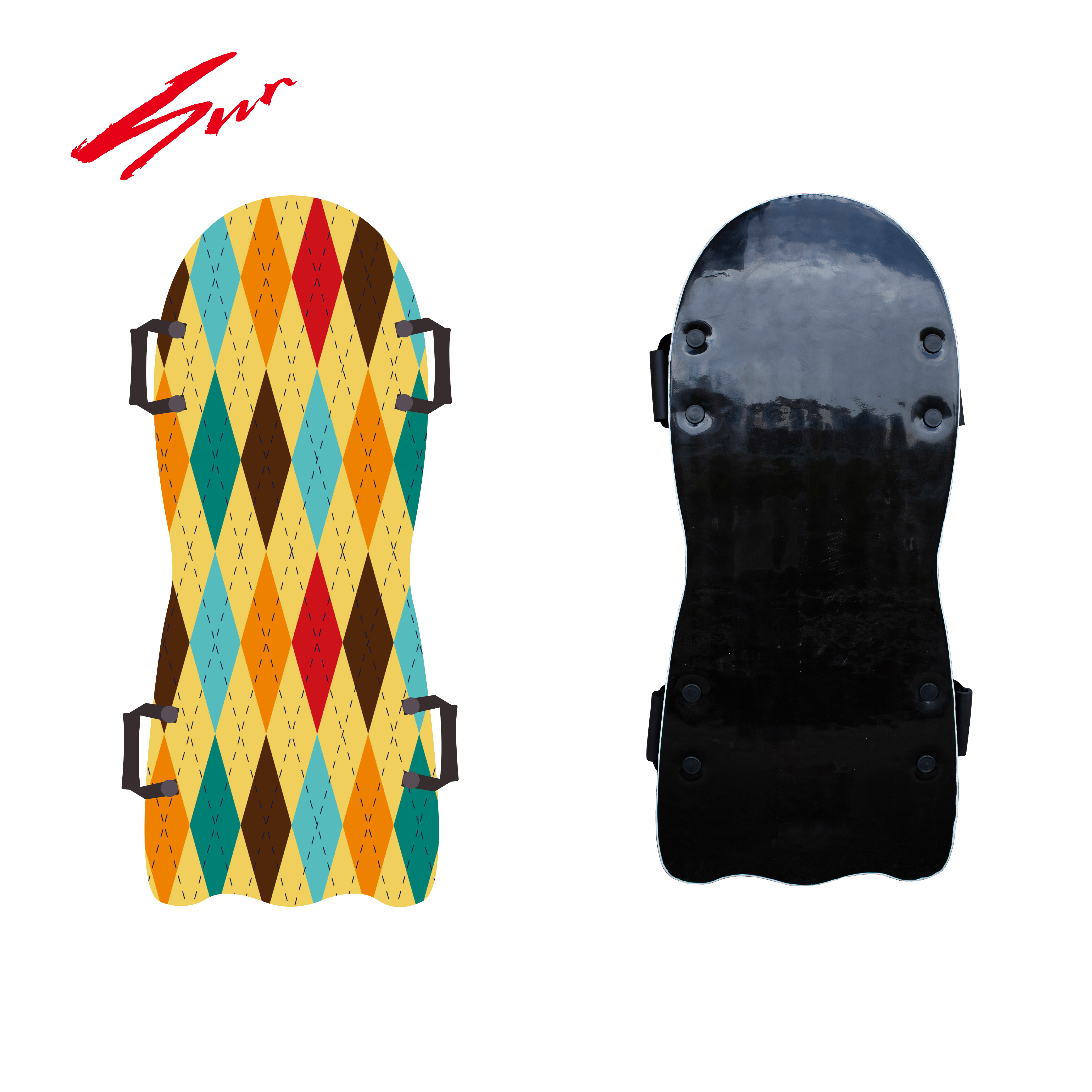 36-inch Foam Winter Kids Sled 2-piece Outdoor Recreational Sports and Outdoor