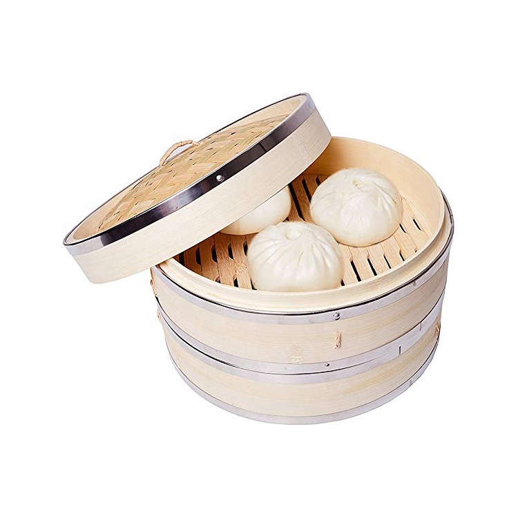 High Quality Factory Price Eco-Friendly Mini Food Bamboo Steamer 10Cm To 40Cm