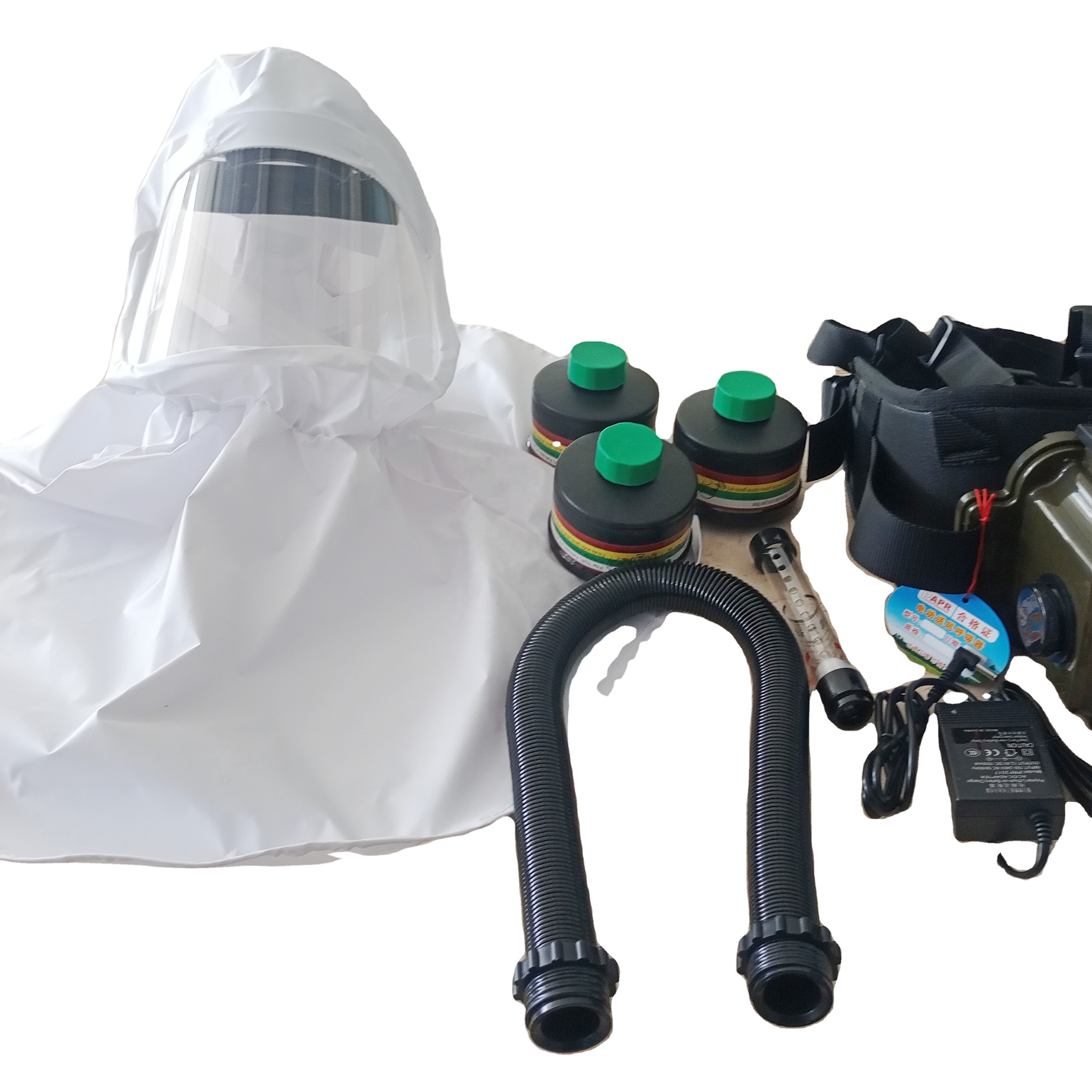 CE EN12941 EN12942 powered air purifying respirator-s helmet used for anti-dust-gas PAPR helmet with respirator-s